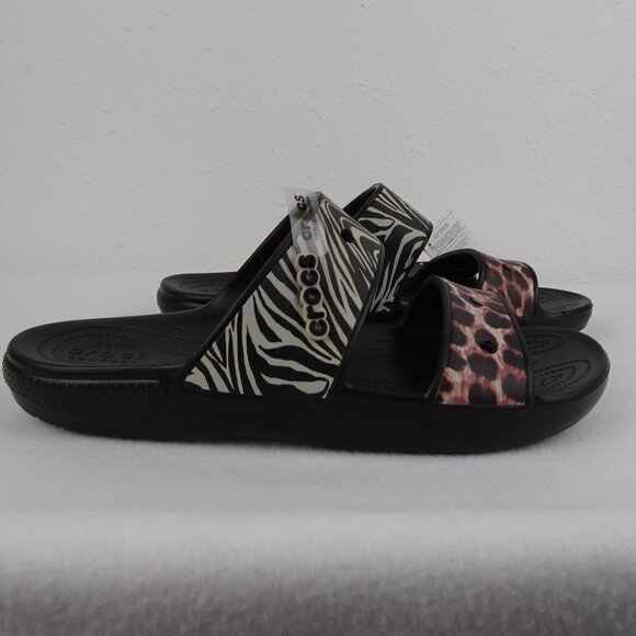 Crocs Animal Print Slides Men's Size 15 US Double Strap Sandals - Picture 4 of 10